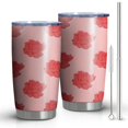 thumbnail image 1 of 20oz Tumblers Pioneer Flower Floral Print Pattern Stainless Steel Vacuum Insulated Double Wall Travel Tumbler Cups Mug with Lid and Straw,Cleaning Brush for Cold & Hot Drinks, 1 of 1