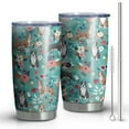 thumbnail image 1 of 20oz Tumblers Pitbull Dog and Flower Floral Stainless Steel Vacuum Insulated Double Wall Travel Tumbler Cups Mug with Lid and Straw,Cleaning Brush for Cold & Hot Drinks, 1 of 1
