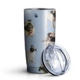 thumbnail image 1 of 20oz Tumblers Pug and Footprints Stainless Steel Vacuum Insulated Double Wall Travel Tumbler Cups Mug with Lid and Straw,Cleaning Brush for Cold & Hot Drinks, 1 of 1