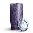 thumbnail image 1 of 20oz Tumblers Purple Leopard Print Stainless Steel Vacuum Insulated Double Wall Travel Tumbler Cups Mug with Lid and Straw,Cleaning Brush for Cold & Hot Drinks, 1 of 1