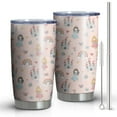 thumbnail image 1 of 20oz Tumblers Rainbow Princess Castle Pattern Stainless Steel Vacuum Insulated Double Wall Travel Tumbler Cups Mug with Lid and Straw,Cleaning Brush for Cold & Hot Drinks, 1 of 1