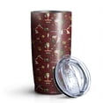 thumbnail image 1 of 20oz Tumblers Red Christmas Santa Pattern Stainless Steel Vacuum Insulated Double Wall Travel Tumbler Cups Mug with Lid and Straw,Cleaning Brush for Cold & Hot Drinks, 1 of 7