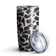 thumbnail image 1 of 20oz Tumblers White and Black Of Leopard Print Stainless Steel Vacuum Insulated Double Wall Travel Tumbler Cups Mug with Lid and Straw,Cleaning Brush for Cold & Hot Drinks, 1 of 1