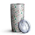 thumbnail image 1 of 20oz Tumblers White Christmas Icon Pattern Stainless Steel Vacuum Insulated Double Wall Travel Tumbler Cups Mug with Lid and Straw,Cleaning Brush for Cold & Hot Drinks, 1 of 7
