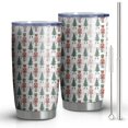 thumbnail image 1 of 20oz Tumblers White Christmas Nutcracker Pattern Stainless Steel Vacuum Insulated Double Wall Travel Tumbler Cups Mug with Lid and Straw,Cleaning Brush for Cold & Hot Drinks, 1 of 7