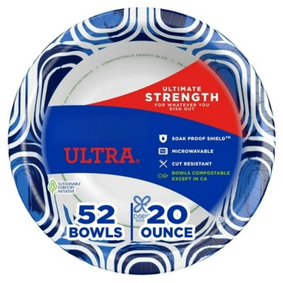 20oz Ultra Dinner Disposable Paper Bowls