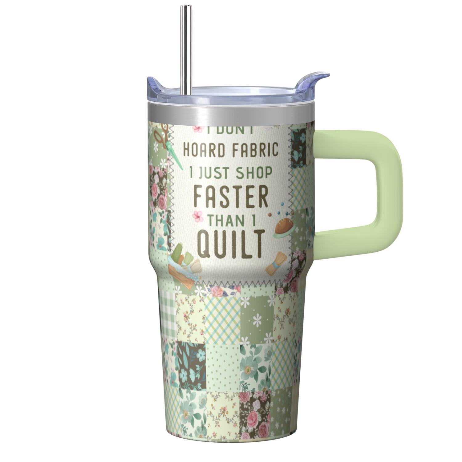 20oz Vacuum Cup with Lid & Straw - Stainless Steel Double Wall ...