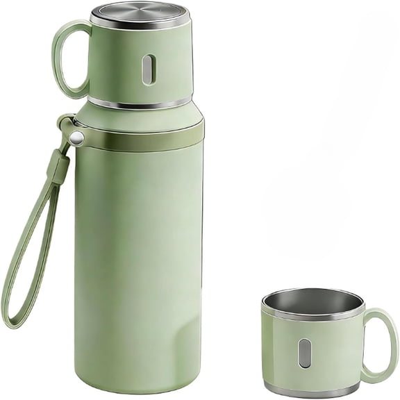 20oz Vacuum Insulated Water Bottle with Cup Lid, 316 Stainless Steel Thermal Flask