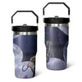 thumbnail image 1 of 20oz Wednesday Girl Stainless Steel Tumbler with Lid and Straw,Wednesday Stuff Merchandise Spill Proof Travel Cup Double Wall Vacuum Insulated Coffee Mug with Top Handle Black, 1 of 1