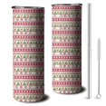 thumbnail image 1 of 20oz White Christmas Folk Pattern Skinny Tumblers Stainless Steel Tumbler with Lid and Straw,Vacuum Insulated Double Wall Travel Tumbler Cups with Cleaning Brush for Coffee,Tea, 1 of 6