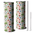 thumbnail image 1 of 20oz White Christmas Gnome Pattern Skinny Tumblers Stainless Steel Tumbler with Lid and Straw,Vacuum Insulated Double Wall Travel Tumbler Cups with Cleaning Brush for Coffee,Tea, 1 of 6