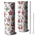 thumbnail image 1 of 20oz White Christmas Santa and Character Pattern Skinny Tumblers Stainless Steel Tumbler with Lid and Straw,Vacuum Insulated Double Wall Travel Tumbler Cups with Cleaning Brush for Coffee,Tea, 1 of 6