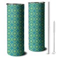 thumbnail image 1 of 20oz Yellow Lemon Fruit Slices Blue Pattern Skinny Tumblers Stainless Steel Tumbler with Lid and Straw,Vacuum Insulated Double Wall Travel Tumbler Cups with Cleaning Brush for Coffee,Tea, 1 of 6