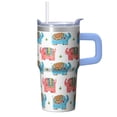 thumbnail image 1 of 20oz elephant Stainless Steel Tumbler with Handle and Straw Insulated Coffee Travel Mug Water Bottle with Lid and Straw Fits Most Car Cup Holders Commute Essential Gift for Women Men, 1 of 6