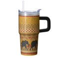 thumbnail image 1 of 20oz elephant Stainless Steel Tumbler with Handle and Straw Insulated Travel Water Bottle with Lid and Straw Easy to Clean Design Gift for elephant Lovers Women Men, 1 of 6