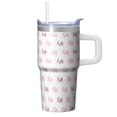 thumbnail image 1 of 20oz elephant Stainless Steel Tumbler with Handle and Straw Insulated Travel Water Bottle with Lid and Straw Secure Lid Seal Prevents Spills On the Go Gift for Women Men, 1 of 6