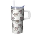 thumbnail image 1 of 20oz elephant Tumbler with Handle Convenient Home Cup elephant Lover Gift Perfect Birthday Valentine's Day Present for Women Men elephant Lovers, 1 of 6