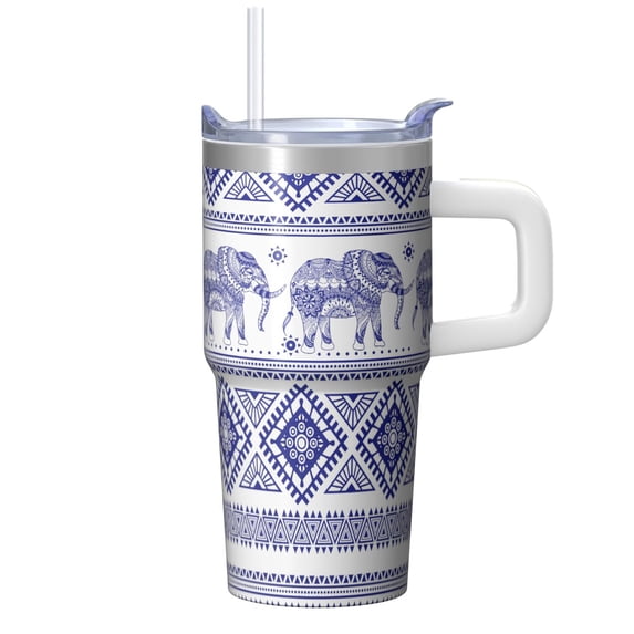 20oz elephant Tumbler with Handle Outdoor Ready elephant Lover Cup Great Mother's Day Christmas Present for elephant Enthusiasts Women and Men