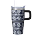thumbnail image 1 of 20oz elephant Tumbler with Handle elephant Lover Cup Gift Travel Car Home Use Ideal Birthday Thanksgiving Gift for Women Men, 1 of 6
