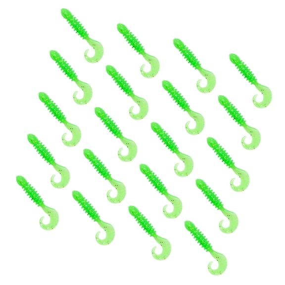 20pack Artificial Fishing Soft Lures Tackle High Elasticities Floating Lures for Multiple Techniques