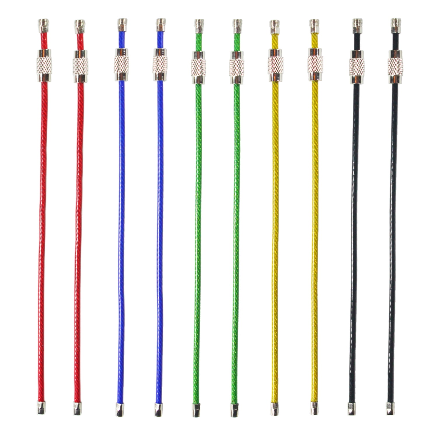 Steel cable key ring deals