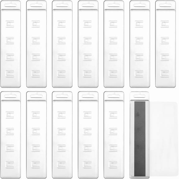 20pack Half Card Swipe Badge Holder Frosted Plastic ID Card Holder Horizontal Swipe Card Protector for Business Office Student