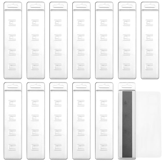 20pack Half Card Swipe Badge Holder Frosted Plastic ID Card Holder Horizontal Swipe Card Protector