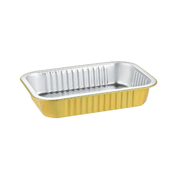 20pack HeavyDuty Aluminum Foil Pans with Lids, 20oz Rectangular Food Containers for Grilling, Baking, and Food Storage (7x5in)