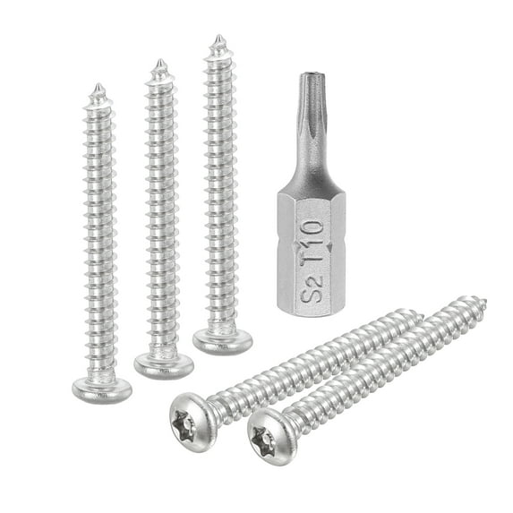 20pack M3 x 25mm Button Head Torx Security Sheet Metal Screws with T10 Bit