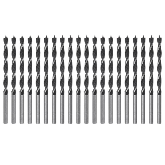 20packs Brad Point Drill Bits 3.5mm Dia #45 Steel Round Shank Wood Drilling Bit