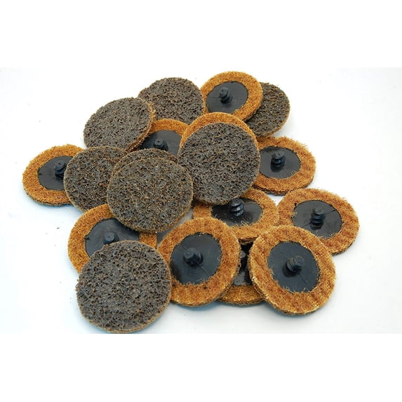 20pc 2" Surface Conditioning Discs Coarse Type R Roloc Threaded Twist Lock