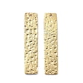 thumbnail image 1 of 20pc 201 Stainless Steel Pendants Rectangle Charm Textured Real 18K Gold Plated 42.5x8.5x1mm Hole: 1.4mm, 1 of 3
