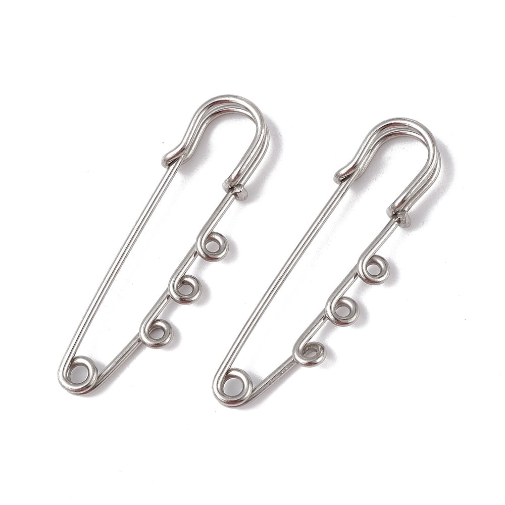 20pc 304 Stainless Steel Safety Pins Brooch Findings Kilt Pins with ...