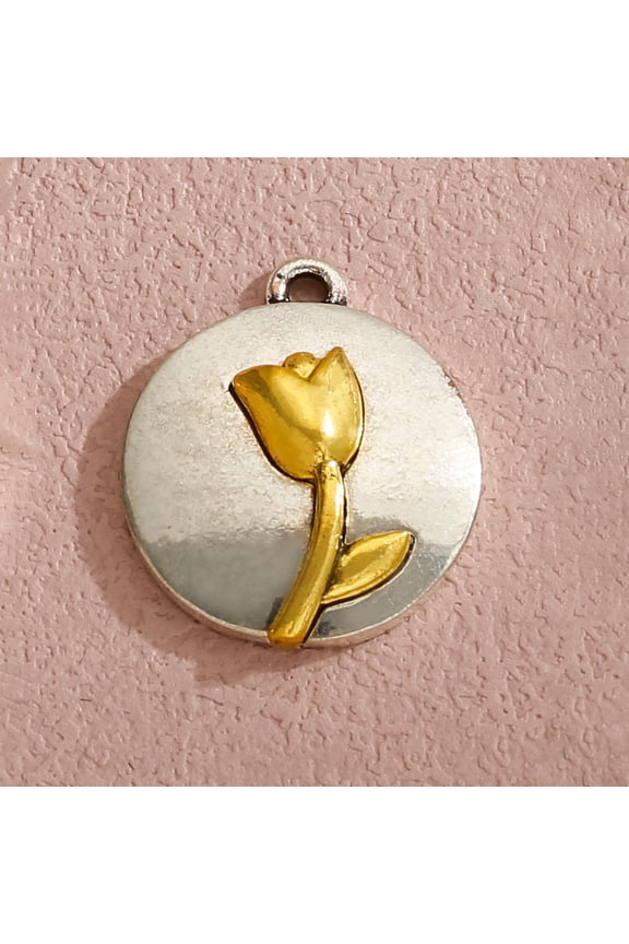 20pc Alloy Pendants December Flowers Theme Charms March Daffodil 21x18mm