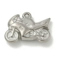 thumbnail image 1 of 20pc Anti-Tarnish 304 Stainless Steel Pendants Motorbike Charms Stainless Steel Color 20x25.5x6.5mm Hole: 1.8mm, 1 of 3
