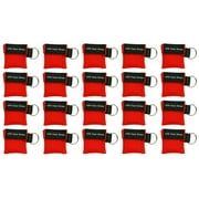 20pc CPR Mask Keychain Emergency Kit CPR Face Shields for First Aid AED Training