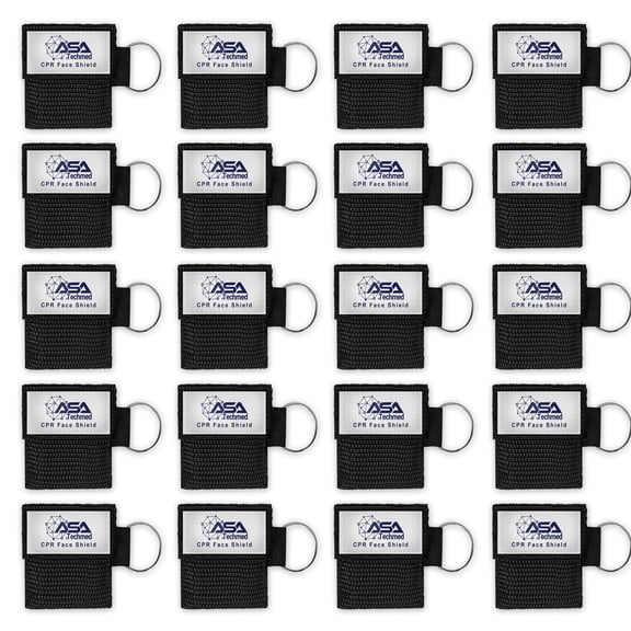 20pc CPR Mask Keychain Emergency Kit CPR Face Shields for First Aid AED Training