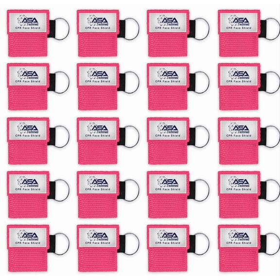 20pc CPR Mask Keychain Emergency Kit CPR Face Shields for First Aid AED Training