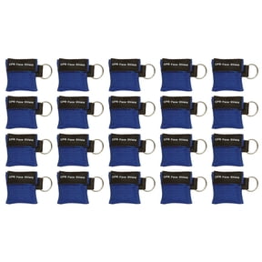 20pc CPR Mask Keychain Emergency Kit CPR Face Shields for First Aid AED Training