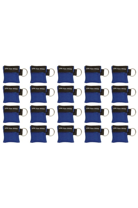 20pc CPR Mask Keychain Emergency Kit CPR Face Shields for First Aid AED Training