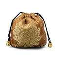 thumbnail image 1 of 20pc Chinese Style Stain Brocade Jewelry Packing Pouches Drawstring Gift Bags Auspicious Cloud Pattern Peru 11x11cm, 1 of 1