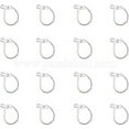 thumbnail image 1 of 20pc Elite 20pcs 304L Stainless Steel Lever Back Hoop Earrings Stainless Steel Color 15x10mm, 1 of 6