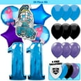 thumbnail image 1 of 20pc Fort Game Battle Bus Balloon Kit with 42" Blue Balloon Number 11 - Kids Video Game Birthday Party Decoration Supplies, 1 of 11