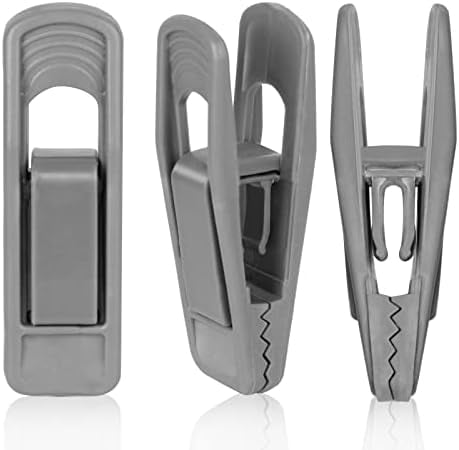 20pc Grey Hanger Clips, Multi-Purpose Finger Clip, Plastic Clothes PIn ...