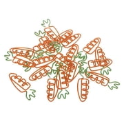 20pc Metal Carrot Shape Paper Clips Kawaii Bookmark Office Stationery