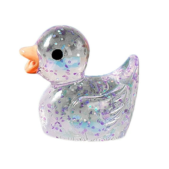 20pc Mini Ducks Sequin Miniature Duck Resin Desk Decoration Figurines Garden