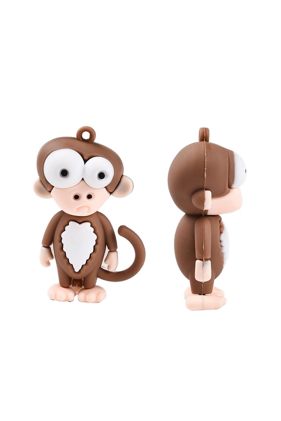 20pc Opaque PVC Plastic Big Pendants Monkey Camel 57x36x24mm Hole: 3mm