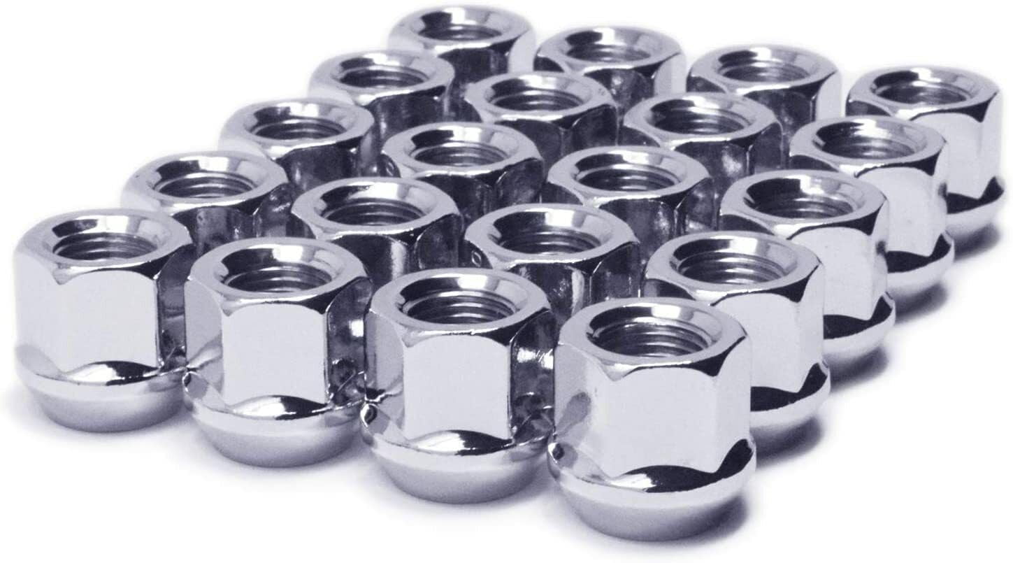 20pc Open End Lug Nuts 14x1.5 Compatible with Cadillac CTS Chrysler 300 SRT 3/4 Hex
