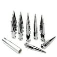 thumbnail image 1 of 20pc Premium Chrome SPIKED 12x1.5 Extended Lug Nuts 4.4" OFF-ROAD SPIKE Metal Lugz Nut w/Key, 1 of 4