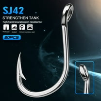 20pc Saltwater Fishing Hook SJ42 JIGGING HOOK 1/0#-13/0# Model Stainless Steel Fishhook Made in Taiwan